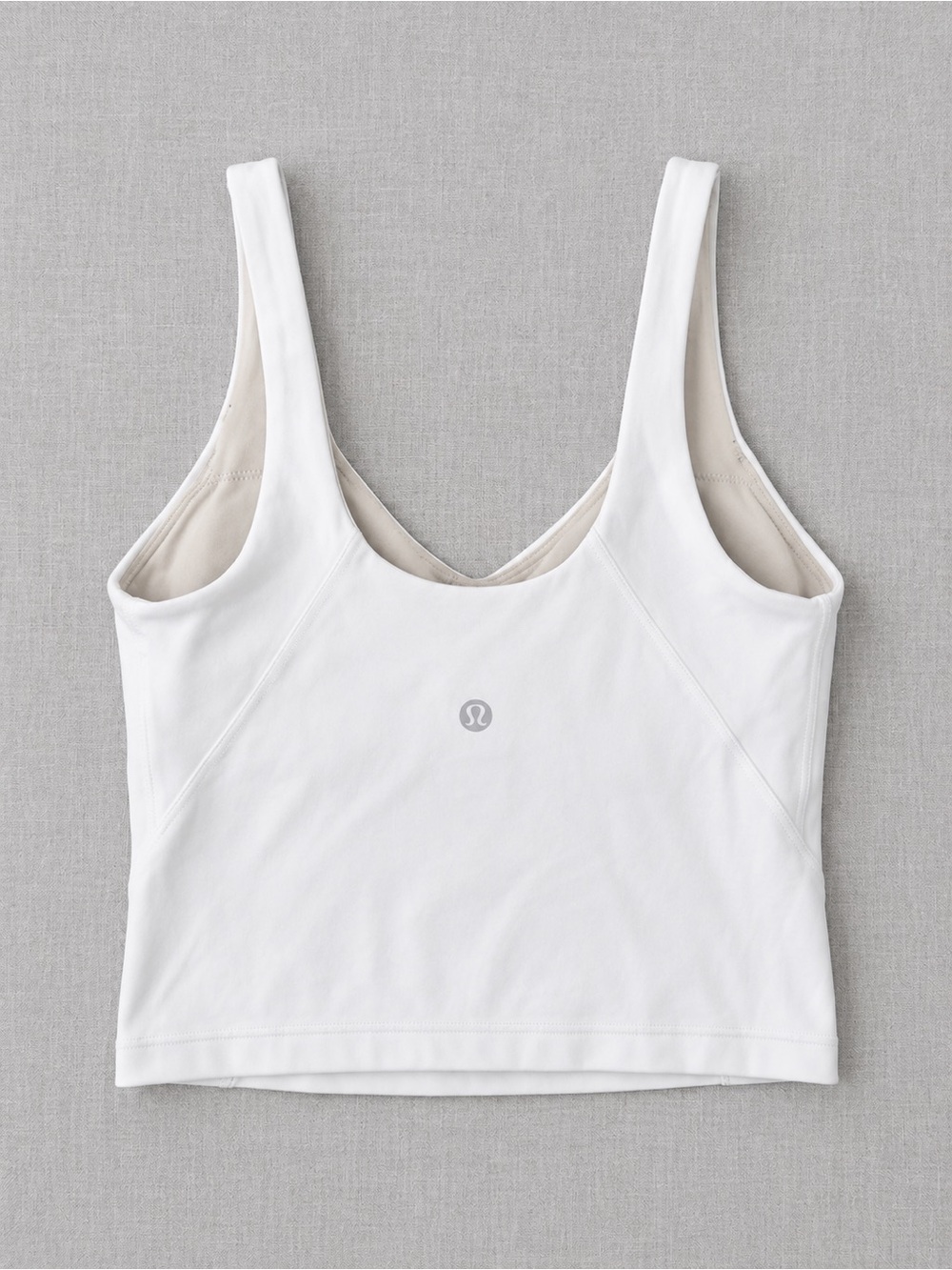 lululemon Align White Scoop Neck Crop Tank Top
